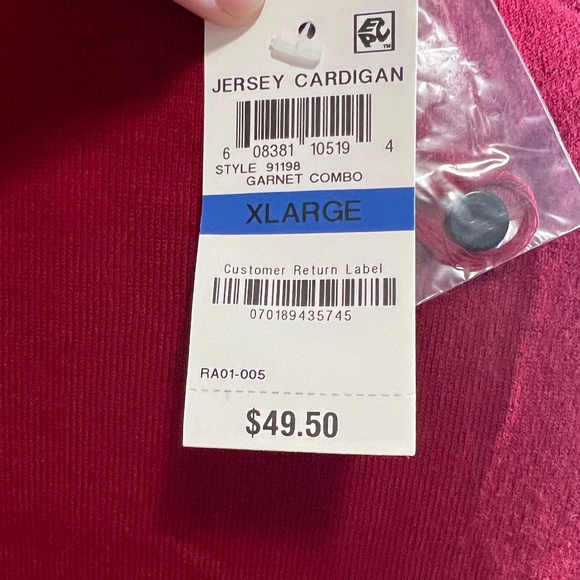 KAREN SCOTT Jersey Cardigan NWT (Size XLarge) - Picture 7 of 11
